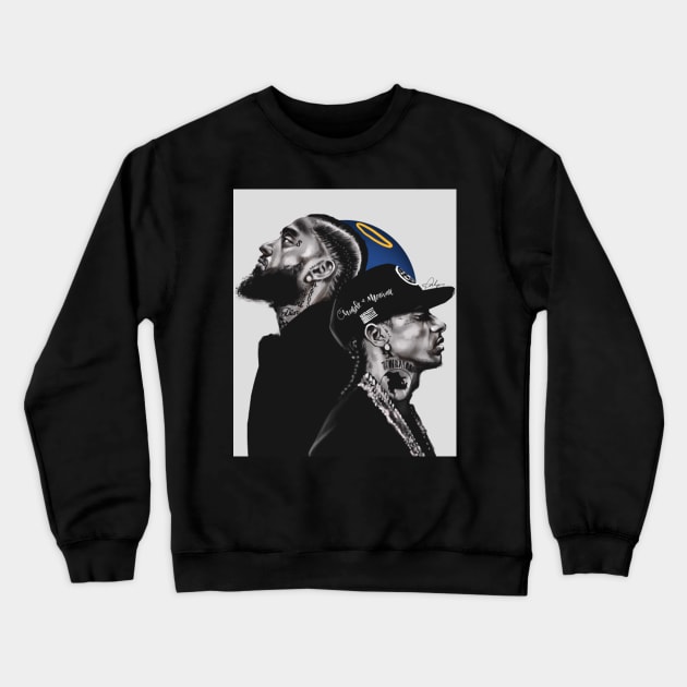 Nipsey Hussle Crewneck Sweatshirt by Heulwen Team